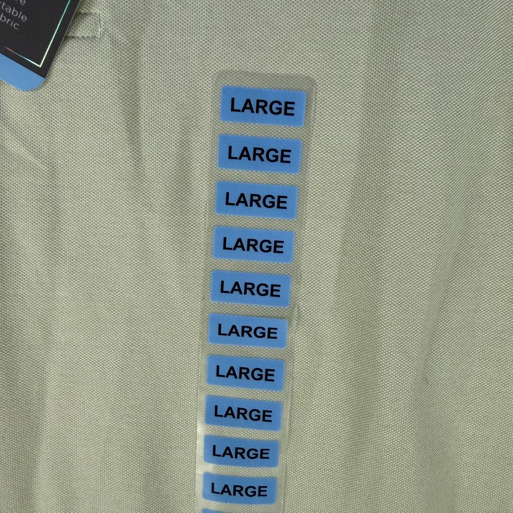 Member's Mark Pique Polo Men Large Mint Garden Green Stretch Cotton Casual Prep‎